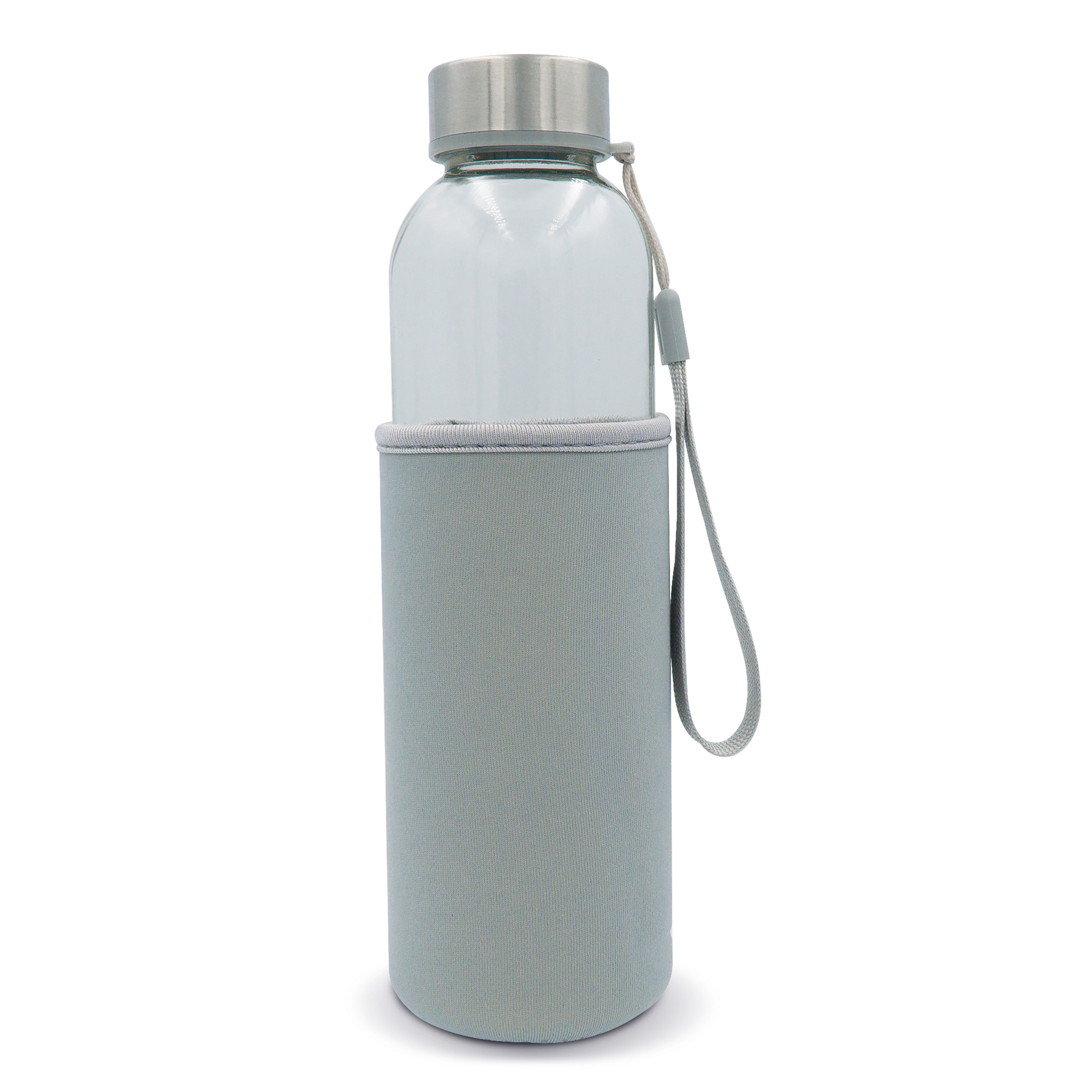 Trinkflasche aus Glas mit Neoprenhülle 500ml
