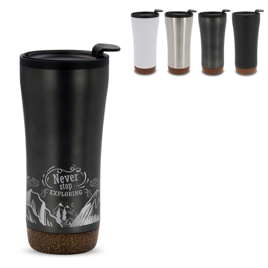 Doppelwandiger Becher mit einem Korkboden 480ml