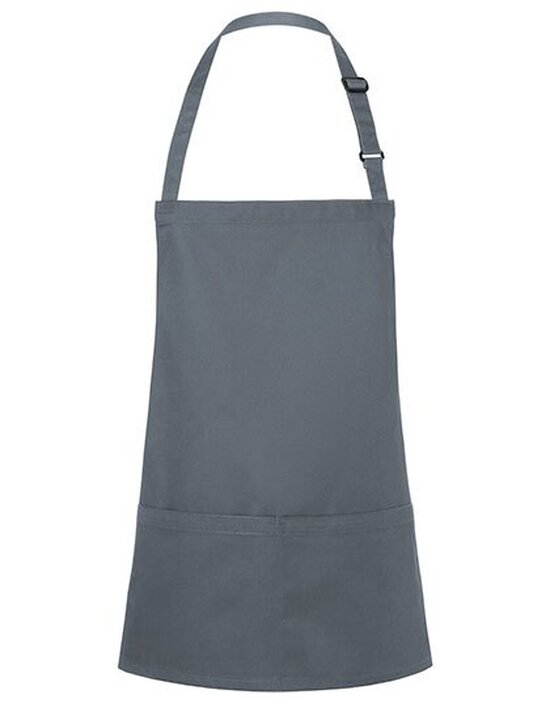 Kurze Latzschürze Basic mit Schnalle und Tasche