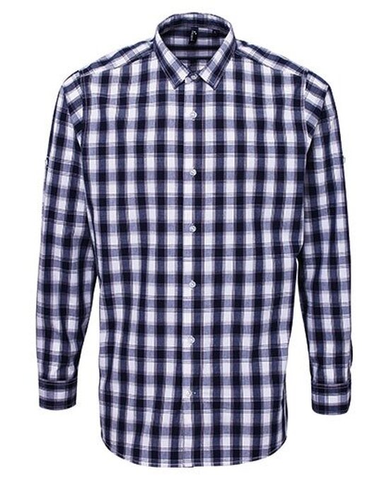Men`s Mulligan Check Cotton Long Sleeve Shirt