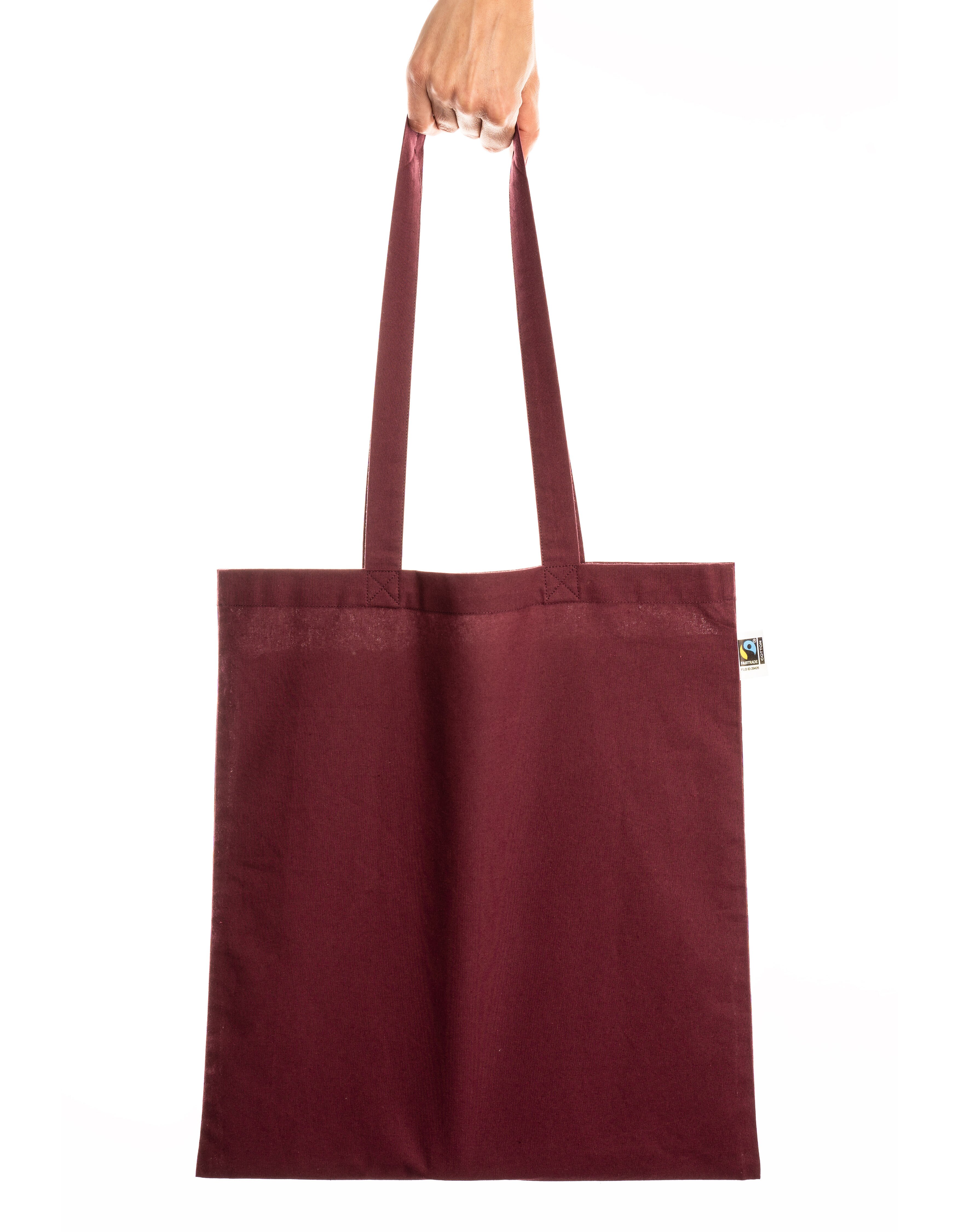 Baumwolltasche, Fairtrade-Baumwolle, lange Henkel