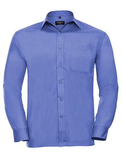 Men`s Long Sleeve Classic Polycotton Poplin Shirt